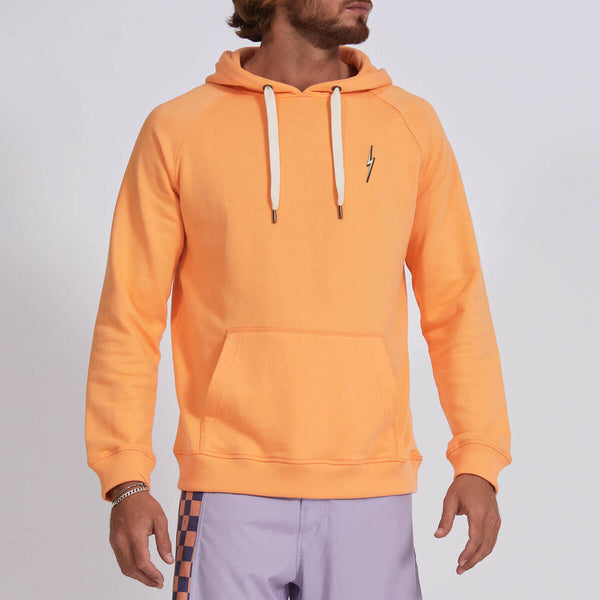 Lightning Bolt Pixel Art Hoodie Coral