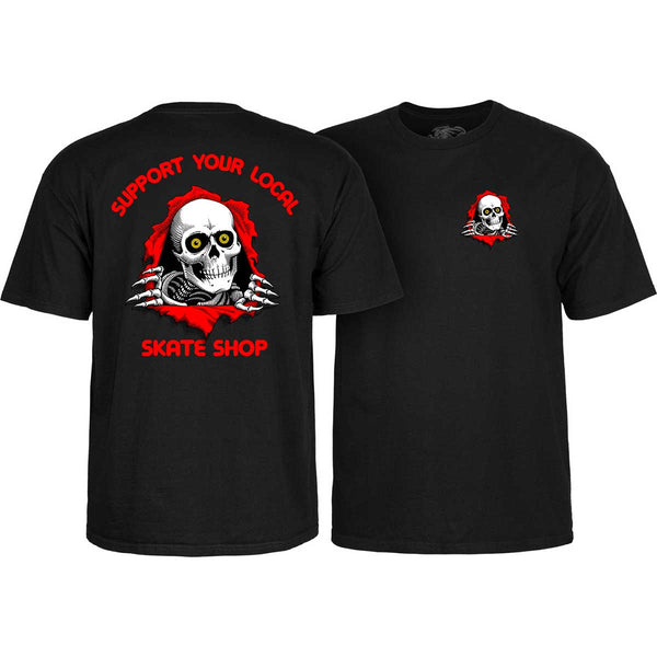 Powell Peralta Ripper Support Your Local Skate Shop T-Shirt Black