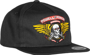 Powell Peralta 5-panels snapback cap Winged Ripper Black One size