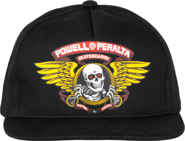 Powell Peralta 5-panels snapback cap Winged Ripper Black One size