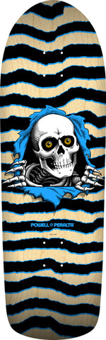 Powell Peralta Old School Ripper Skateboard Deck Natural / Blue 9.89"