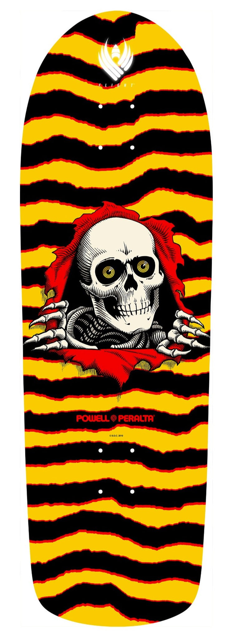 Powell Peralta FLIGHT Ripper 4 Skateboard Deck Yellow / Black 9.7"