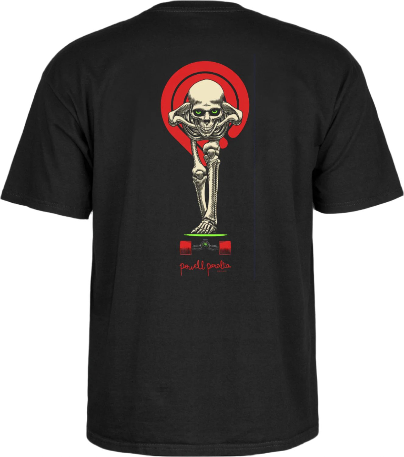 Powell Peralta Short sleeves tee shirt Tucking Skeleton Black
