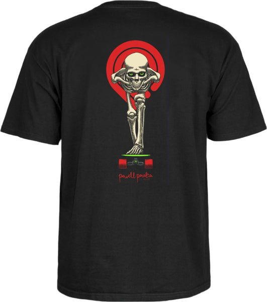 Powell Peralta Short sleeves tee shirt Tucking Skeleton Black