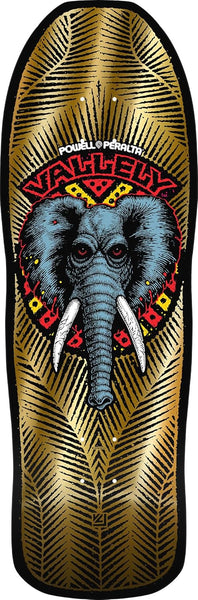Powell Peralta skateboard deck Mike Vallely Elephant Gold Foil 10"