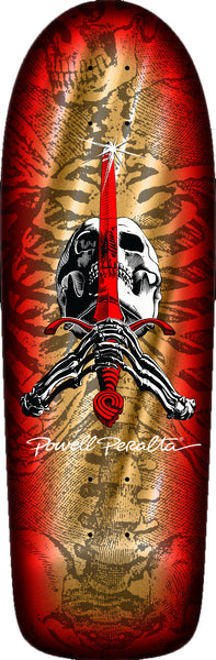 Powell Peralta skateboard deck Ray Rodriguez OG Skull & Sword 12' Gold 10"