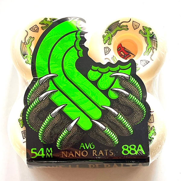 Powell Peralta skateboard wheels Dragon Formula Nano Rats AV6 88A 54mm (Pack of 4)