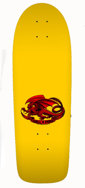 Powell Peralta x Bruce Lee skateboard deck Skull & Sword Yellow 10"