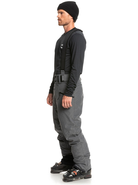 Quiksilver Mens Boundry Plus Snow Pants Medium Black Heather 70% off