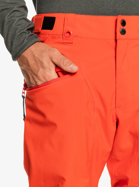 Quiksilver Boundry Mens Snow Pant Medium Pumpkin 70% off