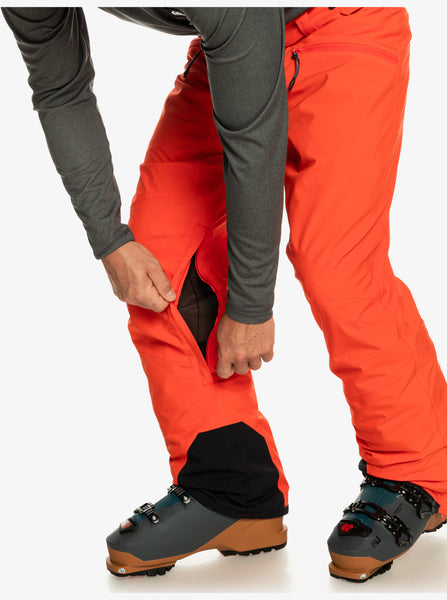 Quiksilver Boundry Mens Snow Pant Medium Pumpkin 70% off