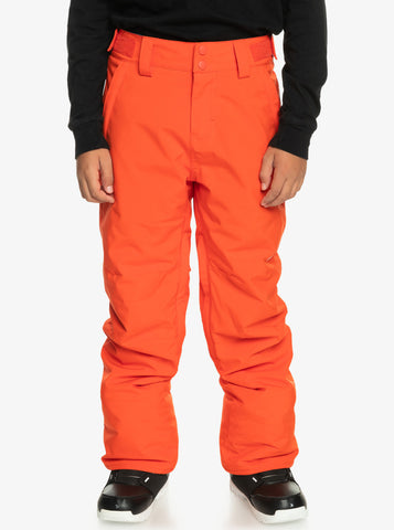 Quiksilver Estate Boys Technical Snow Pant Pumpkin Size 12yrs/ Medium Sample