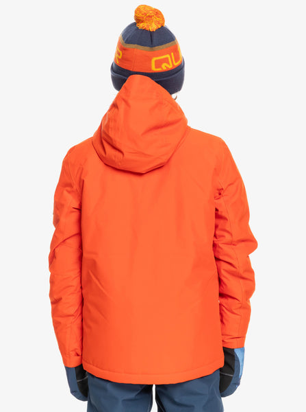 Quiksilver Mission Solid Youth Snow Jacket Size Medium/12 years Pumpkin Sample