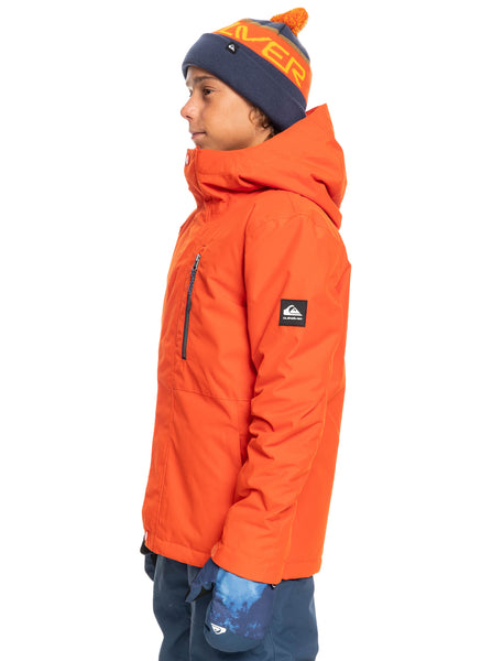 Quiksilver Mission Solid Youth Snow Jacket Size Medium/12 years Pumpkin Sample