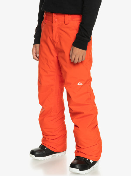 Quiksilver Estate Boys Technical Snow Pant Pumpkin Size 12yrs/ Medium Sample