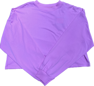 Roxy Active Long Sleeve Cropped T-Shirt Small Pink Sample 50% Off SERJKT03990