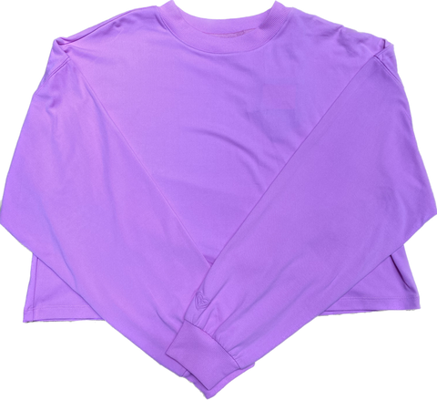 Roxy Active Long Sleeve Cropped T-Shirt Small Pink Sample 50% Off SERJKT03990