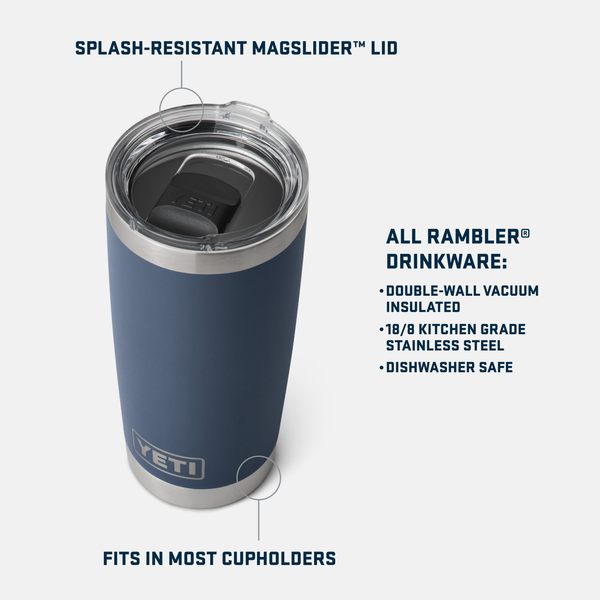 Yeti Rambler Tumbler Insulated Royal Blue 20oz - 591ml