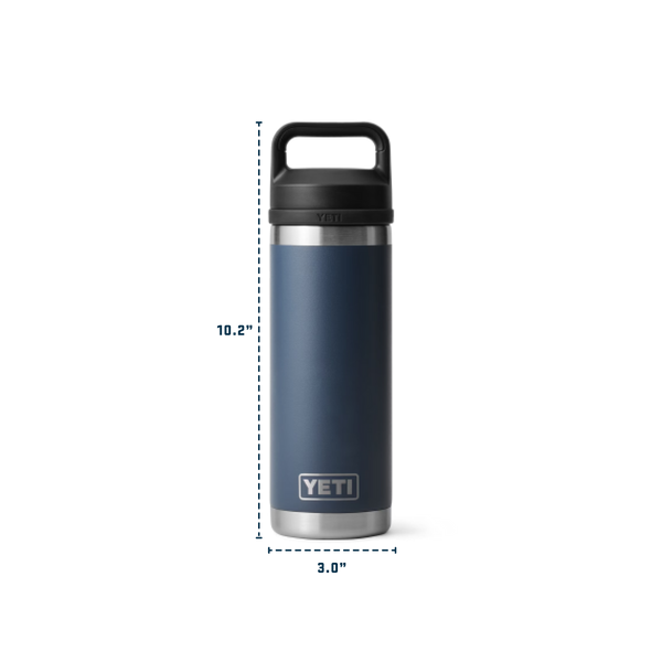 Yeti Rambler Bottle Insulated Drink White / Blue with chug cap 18oz - 532ml