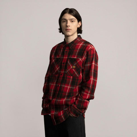Santa Cruz Mens Apex Shirt Red Check SCA-SHT-070