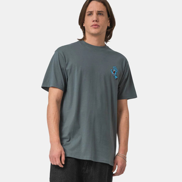 Santa Cruz tee shirt Screaming Hand Chest Storm Grey