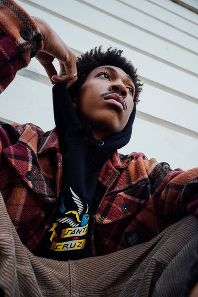 Santa Cruz Hoodie Sommer Sparrow Front Black