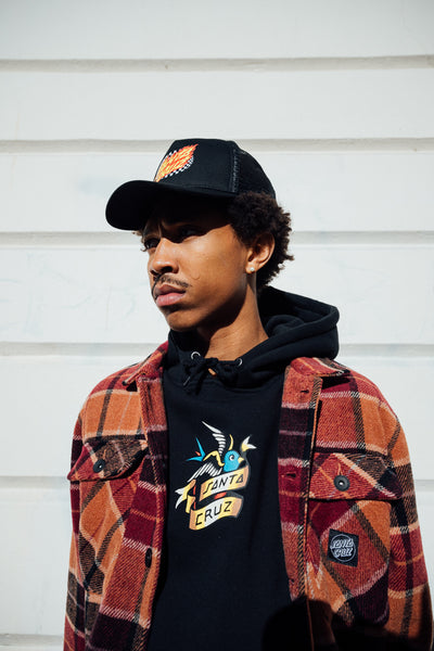 Santa Cruz Hoodie Sommer Sparrow Front Black