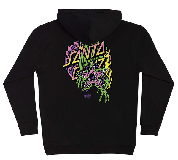 Santa Cruz x Stranger Things Season 5 pullover hoodie Demogorgon Dot Black