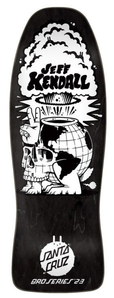 Santa Cruz Kendall Friend of the World Reissue Skateboard deck Black/White 10 IN SCR-SKD-5050