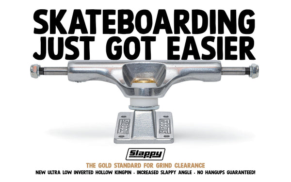Slappy skateboard truck ST1 Inverted Hollow light / ultra low kingpin Polished - 8.50" (x2)