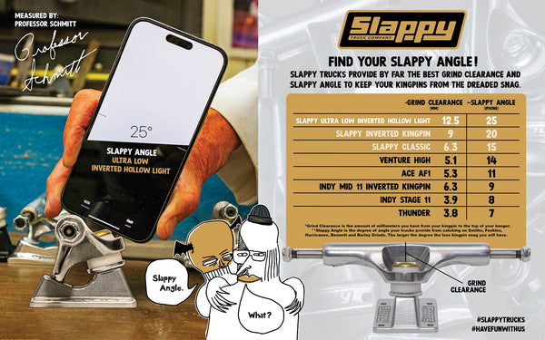 Slappy skateboard truck ST1 Inverted Hollow light / ultra low kingpin Polished - 8.50" (x2)