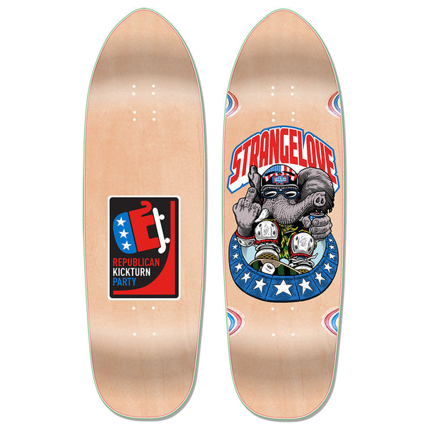 StrangeLove Skateboard Deck Republican Kickturn Party 10"