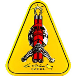 Powell Peralta x Bruce Lee Skull & Nunchucks Triangle Sticker – Yellow