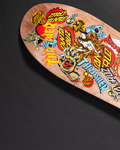 Santa Cruz x Thrasher Skateboard Deck Thrasher Salba Oops 10.4" SCR-SKD-5068
