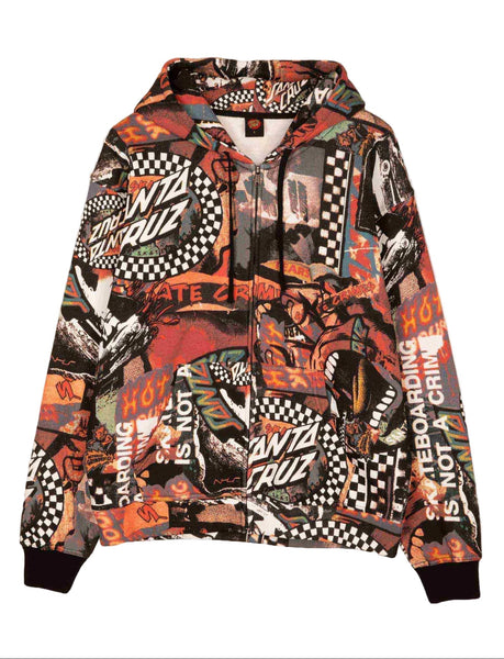 Santa Cruz zip hoodie Collage