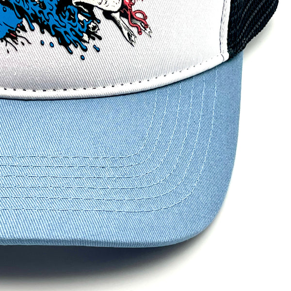Santa Cruz Mesh back Cap Evolved Hand White / Dusty Blue One size