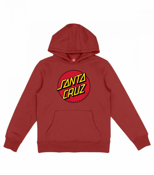 Santa Cruz Youth Pullover Hoodie Classic Dot Ketchup
