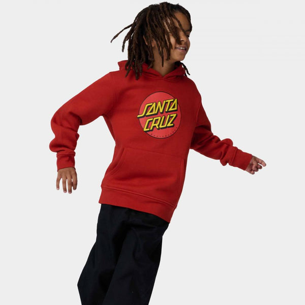 Santa Cruz Youth Pullover Hoodie Classic Dot Ketchup
