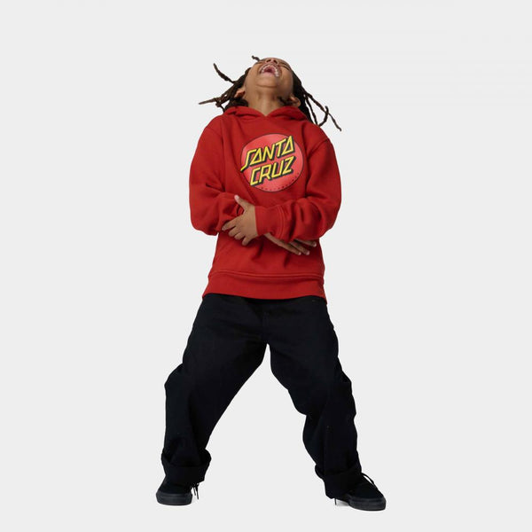 Santa Cruz Youth Pullover Hoodie Classic Dot Ketchup