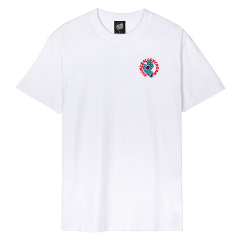 Santa Cruz Slime Balls SB Hand T-Shirt White