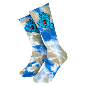 Santa Cruz socks Screaming Hand Tie Dye Ultramarine size UK8-11