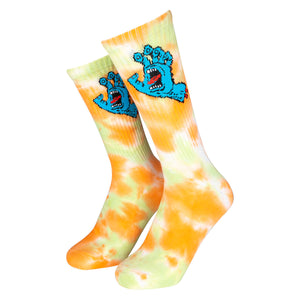 Santa Cruz socks Screaming Hand Washed Apricot Tie Dye size UK8-11