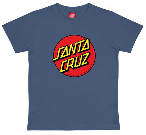 Santa Cruz Youth tee shirt Classic Dot Heritage Blue