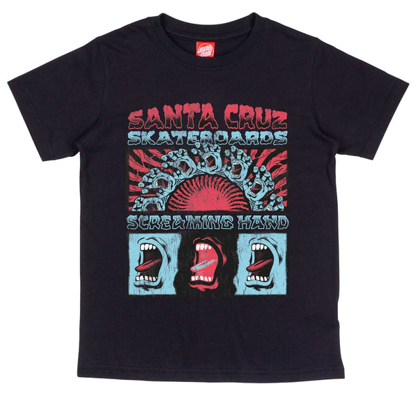 Santa Cruz Youth tee shirt VTG Screaming Connect Black