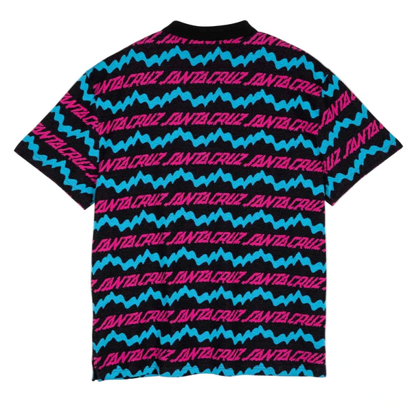 Santa Cruz polo shirt short sleeve Slime Drip Black