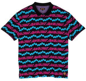 Santa Cruz polo shirt short sleeve Slime Drip Black