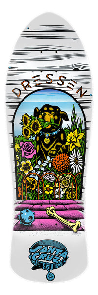 Santa Cruz skateboard deck Dressen Pup Reissue 9.5"