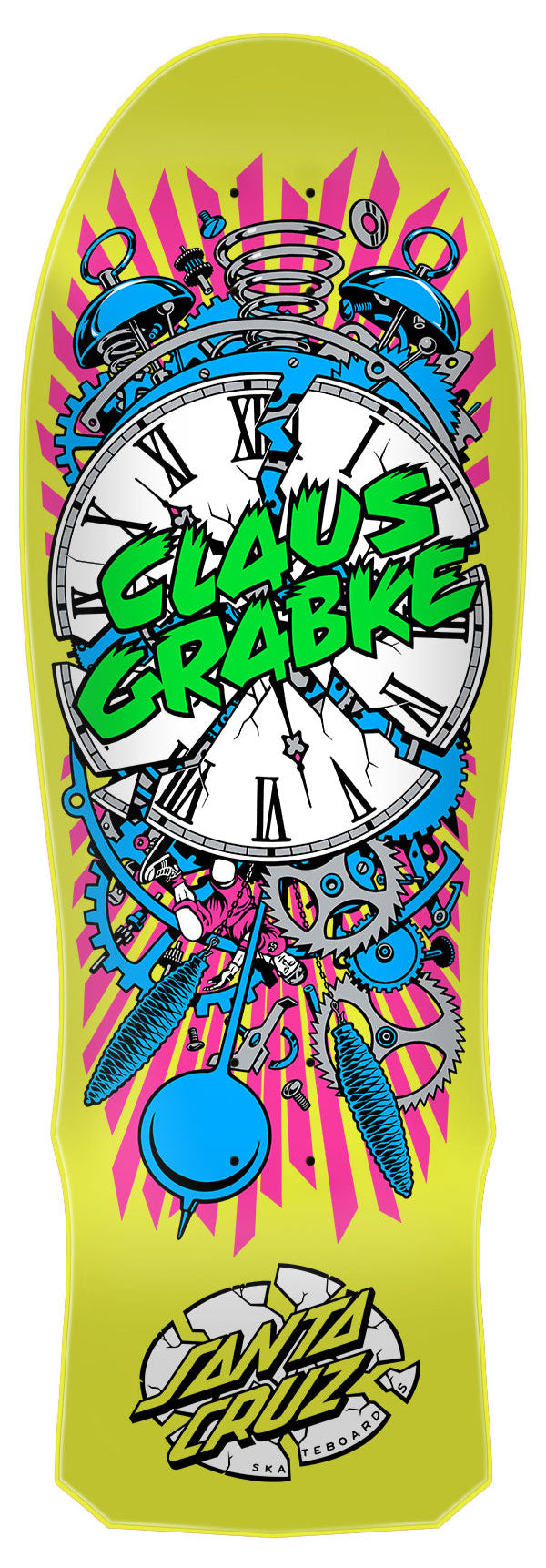 Santa Cruz skateboard deck Grabke Exploding Clock Reissue 10.04"