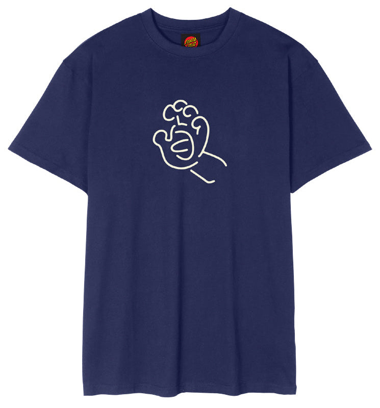 Santa Cruz tee shirt Contour Hand Deep Cobalt