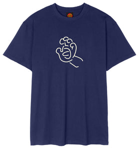 Santa Cruz tee shirt Contour Hand Deep Cobalt
